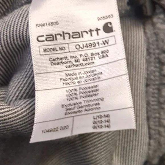 CARHARTT RELAXED FIT FLEECE SNAP FRONT PULLOVER - Picture 8 of 10